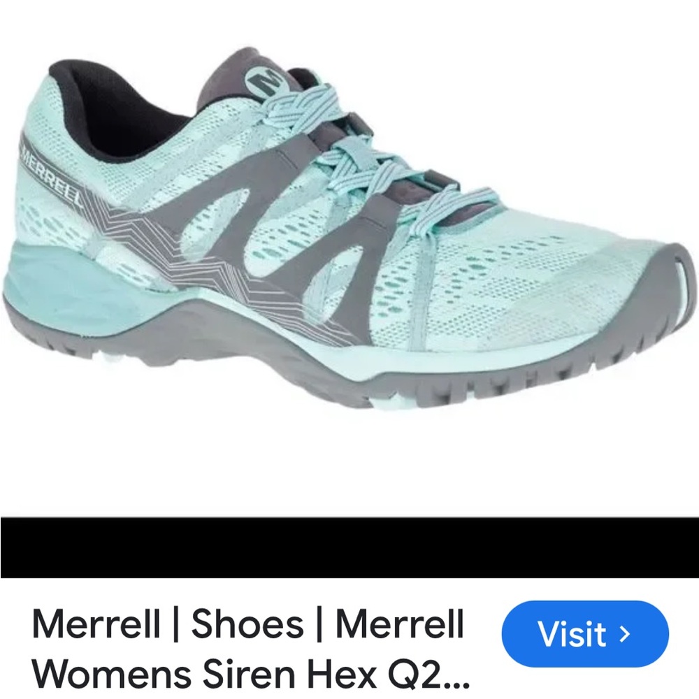 $150 MERRELL SIREN HEX Q2-E WOMENS HIKING walking SHOES bleached Aqua SZ 9